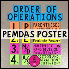 Pemdas Order Of Operations Printable Bulletin Board Poster