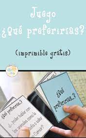 Del Juego Del Que Preferirias Imprimible Gratis Contras Y Pros Preguntas Para Ninos Juegos De Lenguaje Juego De Preguntas