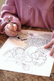 Download Little Child Colring In Coloring Book With Crayons Stock Photo Picture And Royalty Free Image Image 2807009