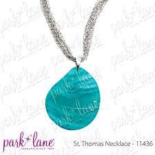 St Thomas Necklace Love The Multi Strand Silver Chain The Blue Teal Color Of The Shell And The Two Sparkly Park Lane Jewelry Jewelry Business Free Jewelry