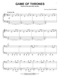 Piano sheet music for the game of thrones theme song. Ramin Djawadi Game Of Thrones Main Title Sheet Music Download Printable Film Tv Pdf Score How To Play On Piano Solo Sku 95933