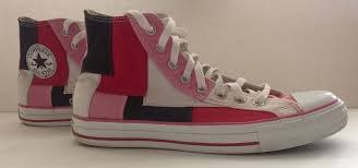 Black And Pink Converse High Tops Converse All Star Patchwork High Tops Pink Black White Men S Size 9 Women S 11 Black And White Man Converse All Star Black Pink