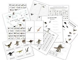 Dinosaur Packet For 3 7 Year Olds Dinosaur Lapbook Montessori Cards And More Homeschool Den