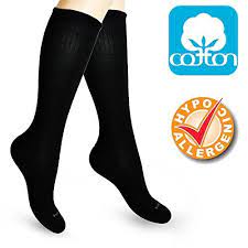 Sockslane Cotton Compression Socks For Women Men 15 20 Mmhg Support Knee High Cotton Compression Socks Compression Socks Medical Socks