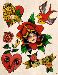 Red Traditional Tattoo Ideas