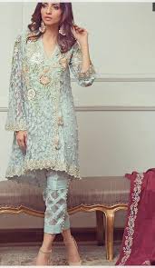 Indiase Pakistaanse Embriodered Salwar Kameez Moderne Slijtage Etsy Pakistani Dress Design Pakistani Formal Dresses Indian Dresses