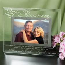 25th Anniversary Glass Picture Frame Anniversary Glass 25th Anniversary 25th Anniversary Glass