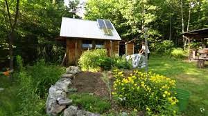 Jesse S Off Grid Tiny Cabin In Maine Built With Axe Saw Off Grid Tiny House Tiny Cabin Small House