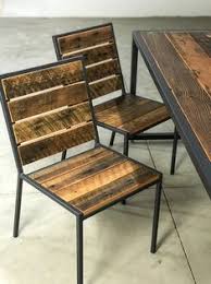 Custom Handmade Interior Exterior Reclaimed Wood Rustic Modern Dining Counter Bar Chair Restaurant Hospitality Commercial Industrial In 2020 Metal Chairs Welded Furniture Chair