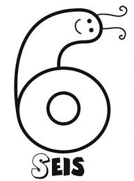 Numero 6 Para Colorear
