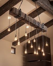 To avoid the damage caused by nails. Diy Wood Beam Chandelier Ideas Diy Bar Wood Unusual Lighting Rustic Lighting Rustic Chandelier