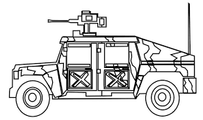 Print army jeep coloring page (b/w). Pin On Coloring Pages