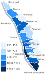Satellite image of kollam, india and near destinations. Kerala Familypedia Fandom