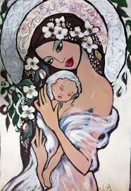 Irene King Mother And Child 2 Mixed Media Mother Art Art Mother And Child Painting