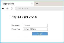 192 168 1 1 Draytek Vigor 2820n Router Login And Password