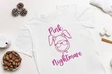 A Pink Night Mare Holiday Dog Tee
