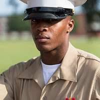 Pfc. Jamal Polk, honor graduate for Platoon 2010 Echo