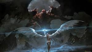 1920 x 1080, 391 kb. Hd Wallpaper 1920x1080 Angel Battle Devil Fantasy Girl Wings Women Wallpaper Flare