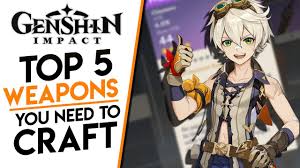 Weapons with higher rarity and stars have higher scaling on their stats than weapons of lesser rarity. Genshin Impact Best Weapons Weapon Guide Best Crafted Weapons Genshin Impact Youtube