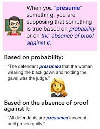 Pin Oleh Ms Poirot Di Ok Vs Assume Presume
