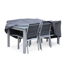 Housse de protection pour chaises naterial l.66 x l.66 x h.120 cm. Housse De Protection 175x124cm Gris Fonce Polyester Pour Tables De Jardin Chicago Orlando Bergamo