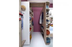 Hide the contents with beautiful doors. Lit Simple Et Armoire Dressing D Angle Pour Chambre Enfant Ado