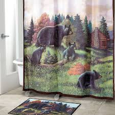 As with other parts of the bathroom such as toilets, baths and showers the design styles of accessories are constantly evolving. Avanti Black Bear Lodge Fabric Shower Curtain Bathroom