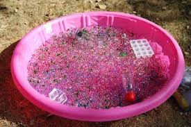 Water Beads 1 Lb Clear Beads 3x1 2 Oz Bags Colored Beads Put In Pool The Night Before And Add 5 Red Colored Bath Tabs Add Messy Play Water Beads Messy