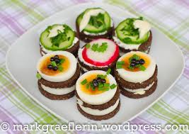 Ostereier Verwertung Pumpernickel Happchen Pumpernickel Happchen Party Happchen Happchen