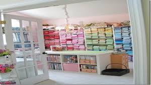 The other wall in this room has smaller shelves which are perfect for fabric, sewing supplies, and notions. Organizing Sewing Room Ideas Youtube