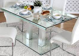 On the other hand, a. Richfield Silver Metal Glass Dining Table By Furniture Of America