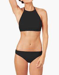 Lively High Neck Halter Bikini Top Black Halter Bikini Top High Neck Swimsuits Halter Bikini Top