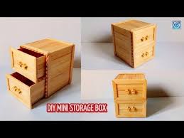 Diy Wooden Storage With Drawer Box Cara Membuat Laci Kecil Dari Stik Es Krim Accesories Box Youtube Laci Storage Krim