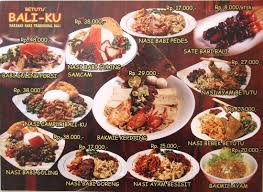 Ayam penyet surabaya rasanya pedas enak.kalau ngomongin ayam penyet, semua orang pasti pernah menyantap makanan ini.terlebih lagi karena rasa sambalnya yang khas dan pastinya enak. Daftar Menu Rumah Makan Betutu Bali Ku Picture Of Rumah Makan Betutu Bali Ku Surabaya Tripadvisor