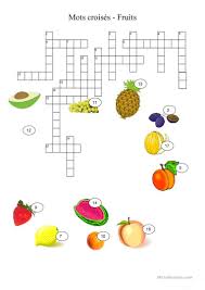 Nourriture Fruits Mots Croises Mots Croises Fiches Pedagogiques Mots Caches A Imprimer