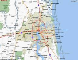 Johns river, about 25 miles (40 km) south of the georgia border and about 340 miles (547 km) north of miami. Map Jacksonville Fl Jacksonville Florida On A Map Florida Usa