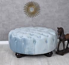 Price Eur 119 00 Samt Pouf Velvet Hocker Rund Sitzhocker Chesterfield Fussbankchen Polsterhocker Ottoman Pouf Ottoman Blue Chairs Living Room