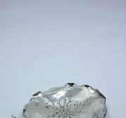 Antikes chinesisches Hung Chon & Co Sterling Silber Miniatur Tablett  Organische Form graviertes Dekor Seltenes asiatisches Sammlerstück Made in  ...