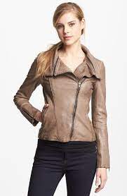 Leather Jacket Obsessed Taupe Leather Jacket Collar Leather Jacket Zip Collar