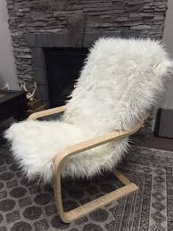 A variety of seat cushion designs makes it easy to change the. Sheepskin Faux Fur Ikea Poang Rocking Chair Cushion Cover Wayfair Living Room Chairs Dining Room Chair Cushions Ikea Poang Chair