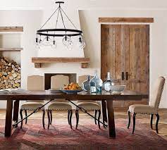 We make several different styles and the bases can be customized to your style. Benchwright Extending Dining Table Pottery Barn