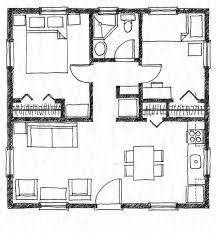 Small Scale Homes 576 Square Foot Two Bedroom House Plans Two Bedroom House Square House Plans Small House Floor Plans