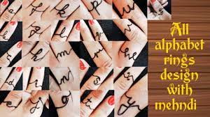 Then get this uber cool mehndi design done on your hands by the artist. All Alphabet Rings Mehndi Design A To Z Stylish Rings Design With Mehndi Diy Henna Https Ring Mehndi Design Lettering Alphabet Diy Henna