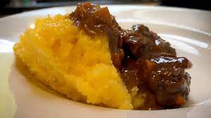 Polenta With Red Wine Beef Stew Authentic Italian Recipe In 2021 Italian Recipes Authentic Italian Recipes Red Wine Beef Stew