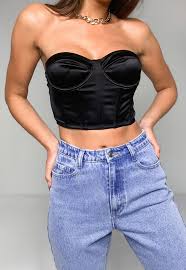 Maybe you would like to learn more about one of these? Black Satin Corset Bra Missguided