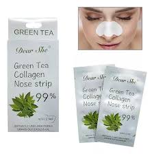 Mascarilla facial para piel mixta Dear She Anti acne GREEN TEA NOSE PORE  STRIPS 2g y 2mL