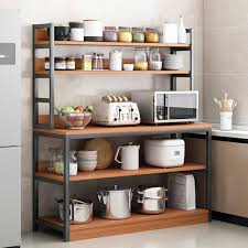 This manufactured wood baker's rack features a distinguished farmhouse design with contrasted nailhead trim, plank cabinets, and rugged x wine rack. Latitude Run Dayvion 39 4 Steel Standard Baker S Rack With Microwave Compatibility Reviews Wayfair
