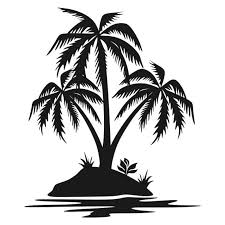 Palm Tree Island Cuttable Design Pxf Svg Eps File Pour Etsy Palm Tree Island Palm Tree Drawing Palm Tree Silhouette