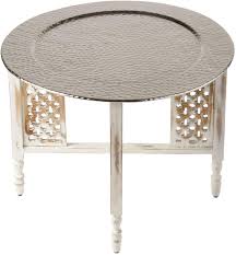 Great chain link fence with slats model for your environment. Moroccan Round Coffee Table Hania Diameter 60 Cm Oriental Living Room Table With Folding Vintage Frame Made Of Wood In White The Tray This Folding Table Is Made Of Metal In Silver