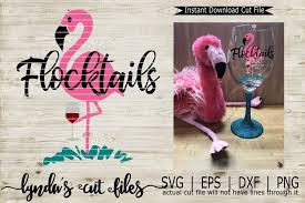 Download Flocktails Wine Flamingo Summer Svg Dxf Eps 274968 Cut Files Design Bundles